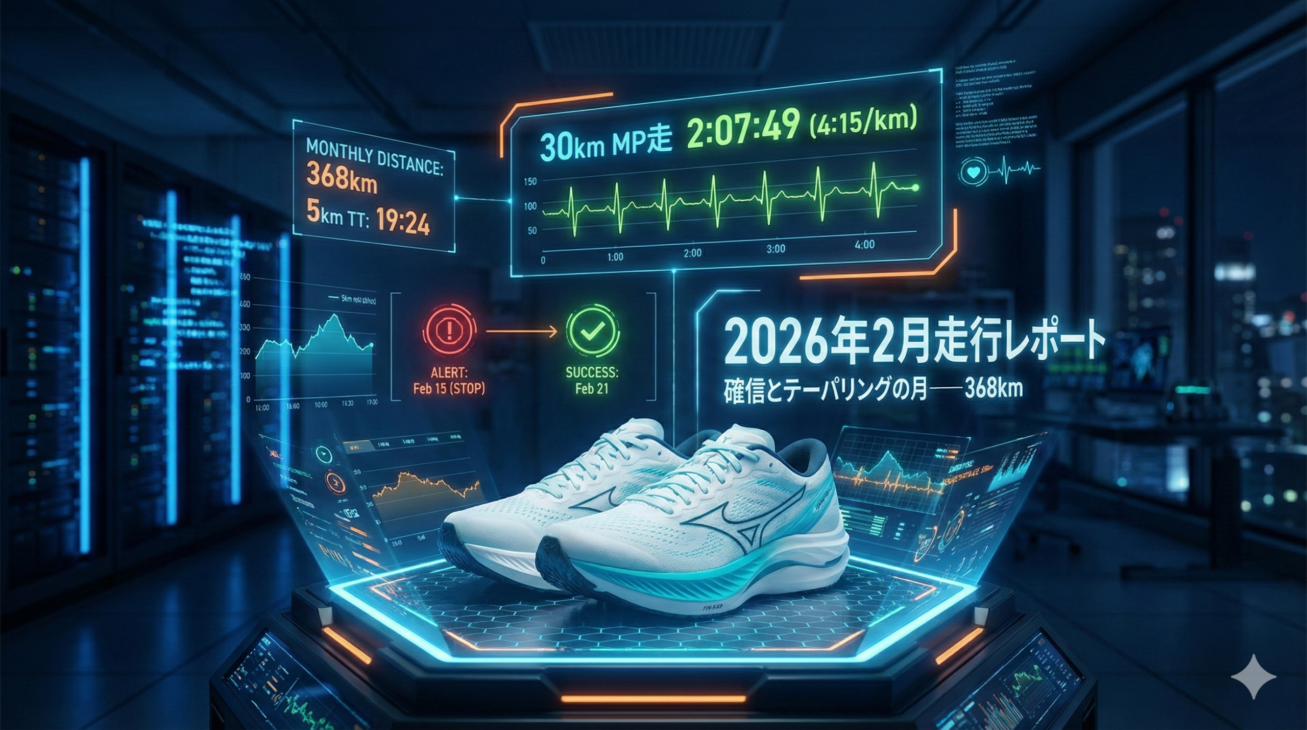 2026年2月の走行結果：368km——30km MP走成功と5km PB更新で掴んだサブ3の確信