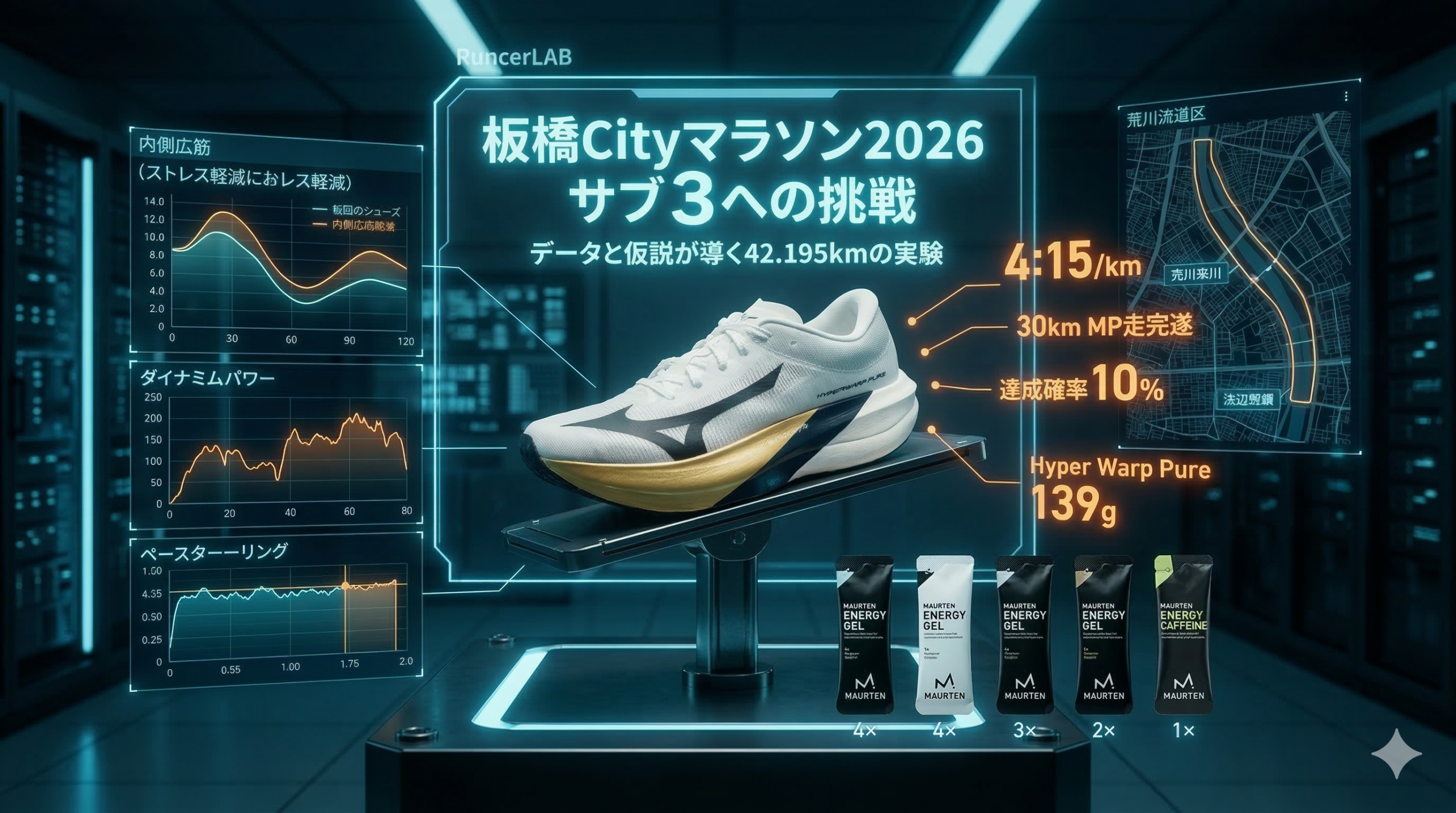 3:34:12を書き換える実験——板橋Cityマラソン前夜、サブ3ペース4:15/kmの全設計