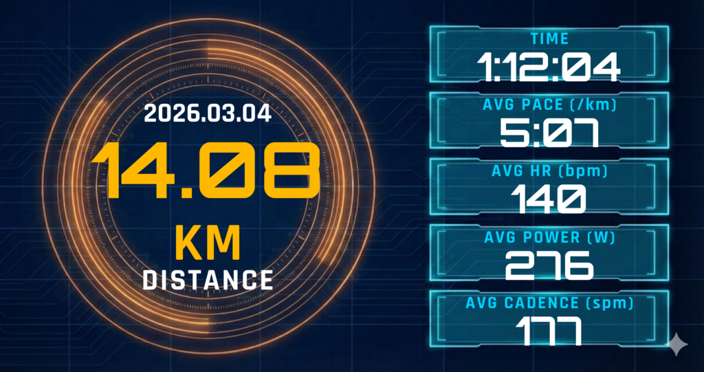 テーパリング期のEペース走：ボメロ18で刻む雨中の14kmと重い身体への対策