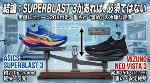 【実走レビュー】MIZUNO NEO VISTA 3：Superblast 3を持つ週110kmランナーが20km走って下した「必須ではない」という結論