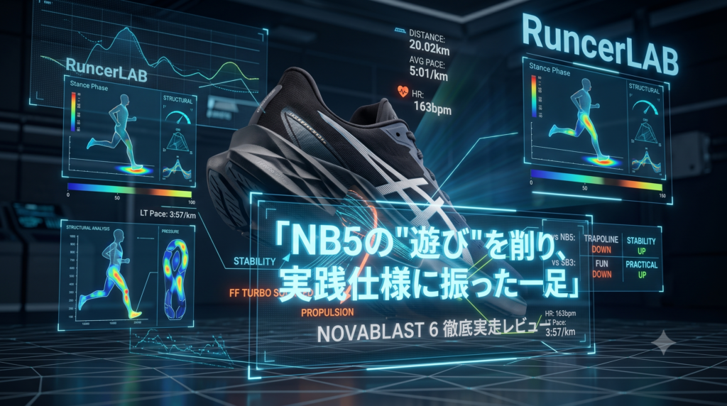 【実走レビュー】ノヴァブラスト6:NB5の"遊び"を削り、実践仕様に振った一足——NB5を600km走ったランナーの結論