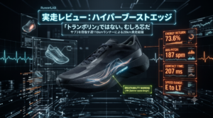 【実走レビュー】adidas ハイパーブーストエッジ：「トランポリン」ではない——Superblast 3を持つ週110kmランナーが20kmで見えた「芯」の正体