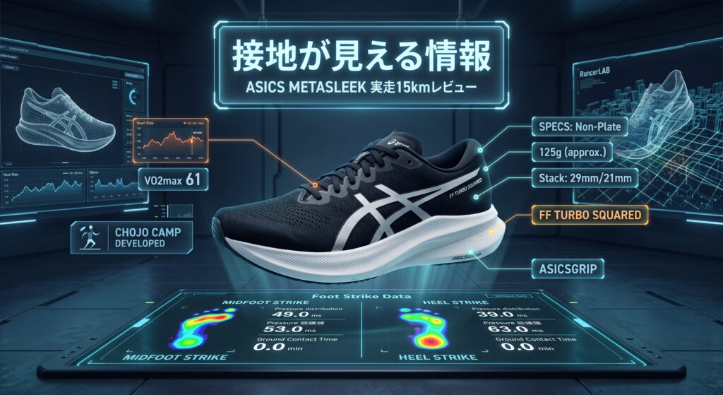 【実走レビュー】ASICS METASLEEK:29mmが返してきた「足袋」の感覚——厚底しか履かなかった週140kmランナーの15km